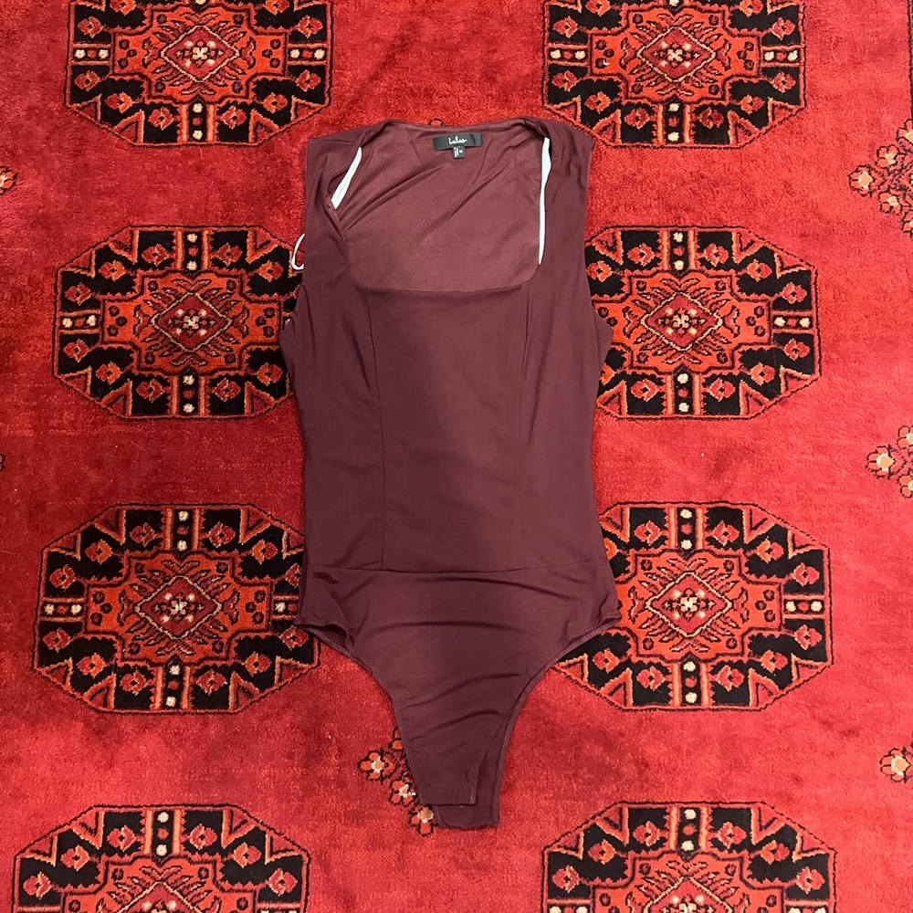 Lulu's Red One Piece Swimsuit Sleek Athletic Design